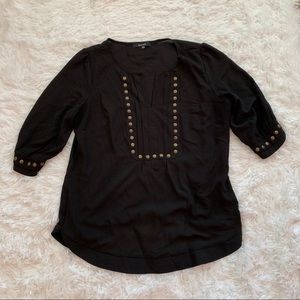 Black blouse top
